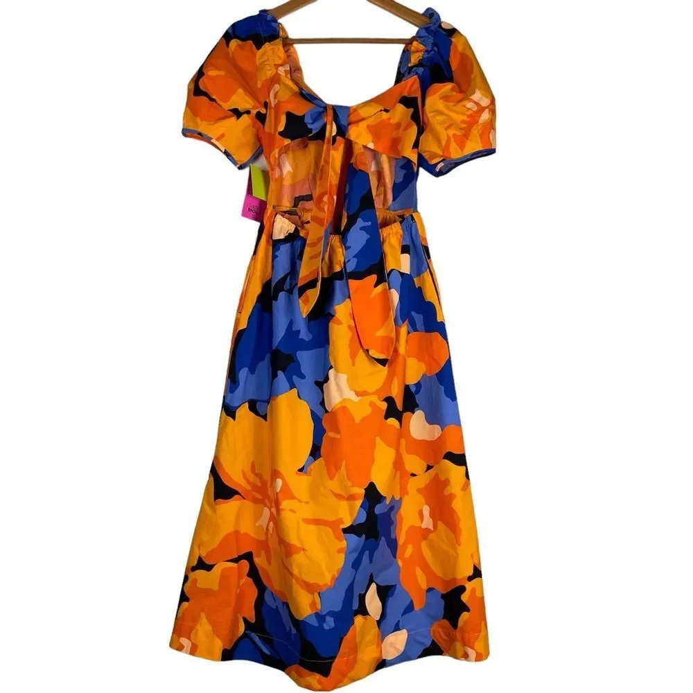 Tabitah Brown Target Floral Print Midi Dress Size 0 New with Tags‎
